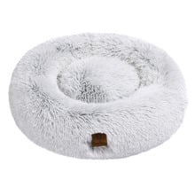 Donut Faux Chinchilla Dog Bed